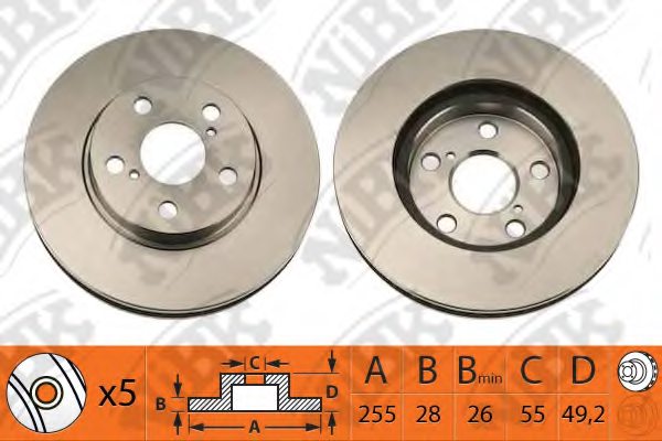 NiBK RN1069 Brake Disc